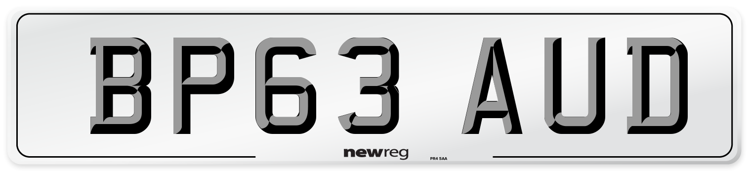 BP63 AUD Number Plate from New Reg